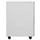 vidaXL Aktenschrank mit Rollen Rollcontainer Bürocontainer Schubladenschrank Büroschrank Stahlschrank Metallschrank Schrank Hellgrau 39x45x60cm Stahl