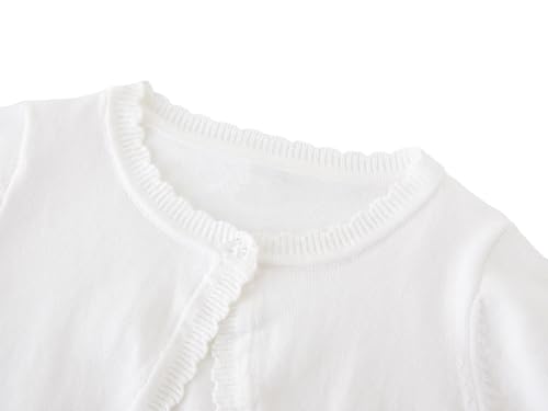 Girls Bolero Cardigan Sweater Toddler Kids Long Sleeve Button Knit Shrug Cropped Cover Up Jacket Tops2