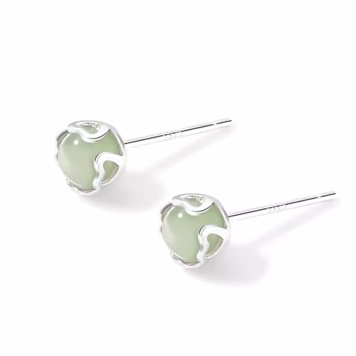 翡翠 天然石 ピアス レディース 人気 金属アレルギー対応 丸玉ピアス 花 小さめ スタッドピアス 可愛い ハート イヤリング シルバー 普段使い 結婚式 お誕生日 クリスマス ホワイトデー バレンタインデー プレゼント