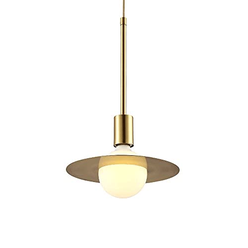 Lámpara colgante de latón con cristal artesanal y diseño industrial premium para techo 2