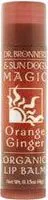 Dr. Bronner's Sun Dog's Organic Lip Balm Orange Ginger -- 0.15 oz