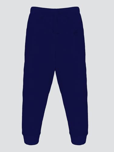 Image of KiddoPanti 100% Cotton Track Pants for Boys & Girls | Soft Single Jersey Fabric | Elastic Waist with Drawcord | Full Length with Rib Hem & Pockets | Joggers for Kids
