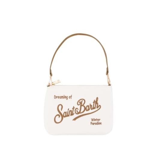 Saint Barth Mc2 Borsa a Spalla Parisienne Mini Felt in Misto Lana Panna Dimensioni: 22 x 16 cm