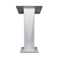 XUEHONG001 Clear Acrylic Podium Stand, Portable Schools Church Office Lectern With Wide Reading Countertop Surface, Professional Information Lecture Podium, 4 Style (Color : A - View #2