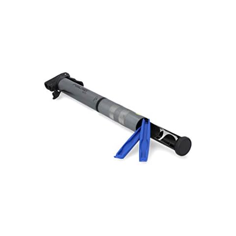 FISCHER Mini-Luftpumpe mit integriertem Reifen-Flickzeug Cover