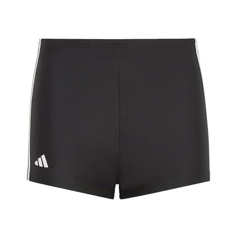 adidas Boy's 3s Boxer Swimsuit, Black/White Cover
