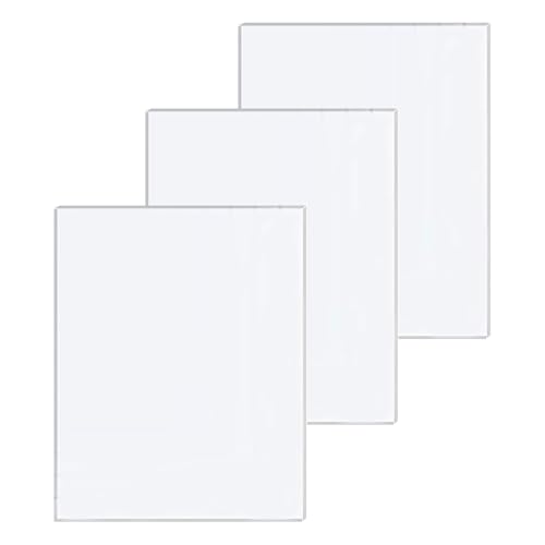 3 Placas Hojas de Plástico Transparente, 2mm Lámina Rectangular de Plástico, 30 x 42 cm, con Película Protectora, para de Marcos de Fotos, Exhibición de Proyectos, Proyectos de Bricolaje, Pintura