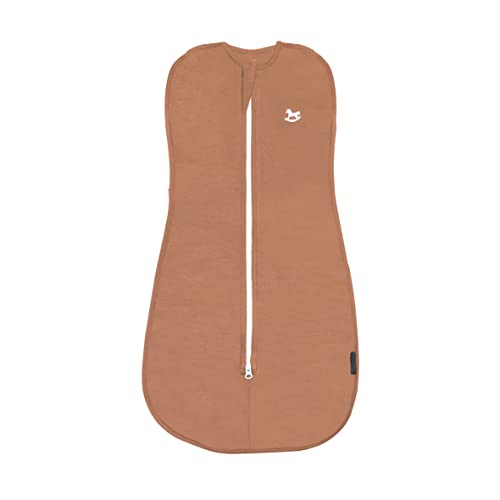 little PALMERHAUS リトルパーマーハウス 安眠おくるみ 簡単 ベビースワドル 新生児~3ヵ月頃まで モカブラウン