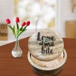 Image of Ethnic Handcrafted Carved Wooden Chapati Box for Kitchen /Hot Pot Roti Box Casserole /Roti Dabba with Lid