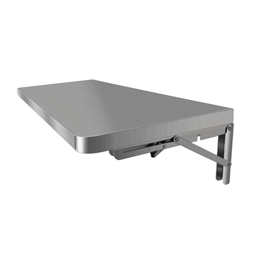 Bureau mural pliable en inox avec établi flottant haute résistance pour garage