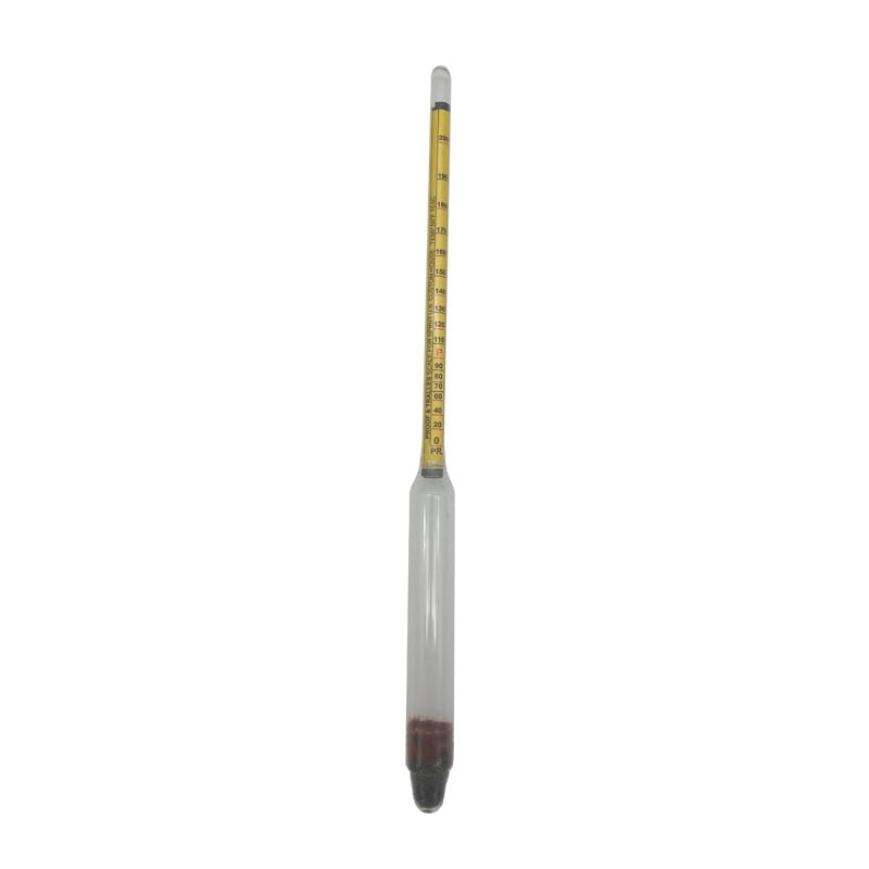 QWORK® Alcohol Meter 0-100 Vol% with 100ML Trial Sampling Jar - Distilled Spirit Hydrometer Testing Kit