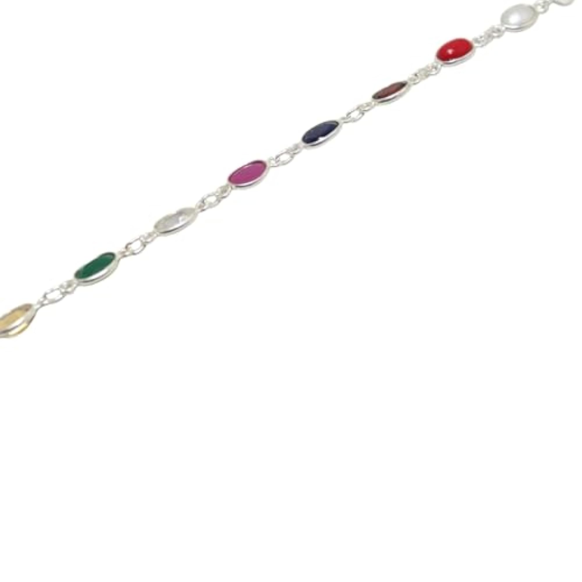 Openable 925 Sterling Silver Natural Gemstone Bracelet, Handmade