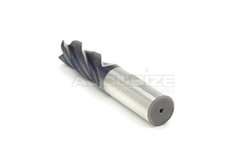 Image of Accusize Industrial Tools 5 /8'' Fine Tooth M42 8% Cobalt Tialn Roughing End Mill, 5 /8'' Shk Dia, 1-5 /8'' Flute Length, 3-3 /4'' Oal, 4 Flute, 1104-0058 | Fine Tooth, M42 8% Cobalt, TiAlN Coated, 3-3 /4 inch OAL, Single End, Center Cutting, 1104-0058