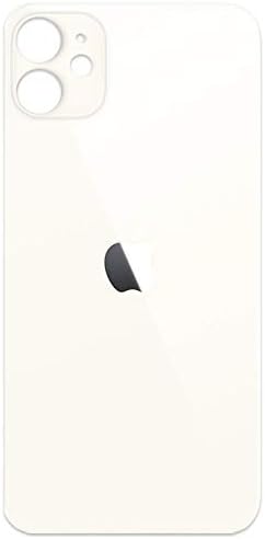 Back Glass Replacement Compatible w/The iPhone 11 Including Wide Camera Hole, Adhesive & Removal Tool (White)
