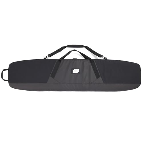 evo Padded Snowboard Bag - Black, 155cm | Recycled 600D PET Ripstop | Removable Shoulder Strap, ID Sleeve, Zippered Pocket | Fits 155cm Boards