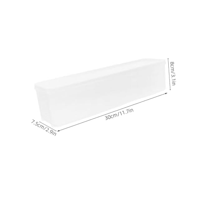 Stackable Keeping Storage Box with Lid for Scallions Cilantro Green Onions Space Saving Plastic Produce Organizer for Fridge and Kitchen Pantry