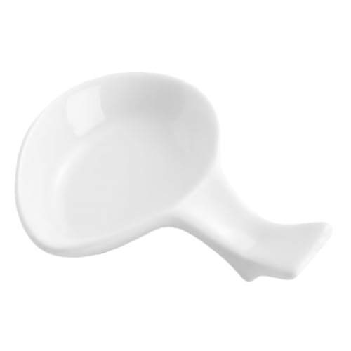 COLLBATH Repose-cuillère Multifonctionnel Porte-couverts en Céramique Japonaise, Support Baguettes et Plat D'assaisonnement, Design Compact, la Cuisine et Table,