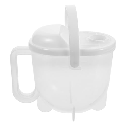 GARVALON Colador para Lavar Arroz con Tapa y Asa Escurridor Práctico sin Manos para Cocina Herramienta Reutilizable para Limpieza de Granos y Arroz