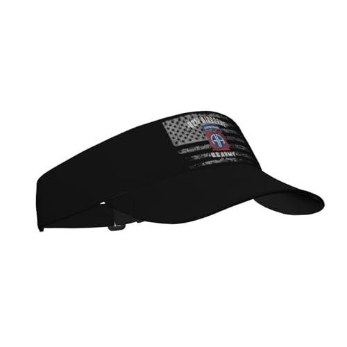 Army Veteran 82nd Airborne Sport Sun Visor Hats Cotton Ball Caps Empty Top Baseball Cap for Men