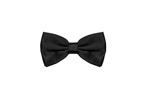 BURLET Bow Tie - Black Bow Tie - Bow Tie for Men - Bowtie Men - Silk Look