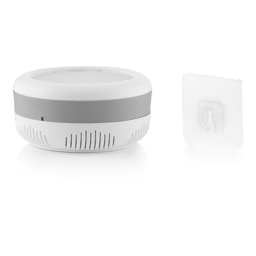 InnovaGoods - Lampada Antizanzare ad Aspirazione, Eco-friendly, Silenziosa, LED UV x4, Design Compatto, USB, per Interni ed Esterni, Bianco Grigio, Polipropilene, Acciaio Inossidabile