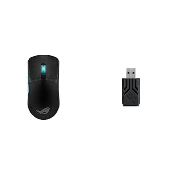 ASUS ROG Harpe Ace Aim Lab 54g Wireless Gaming Mouse 36K DPI & ROG 8000Hz Polling Rate Booster Bundle - Black