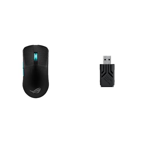 Image of ASUS ROG Harpe Ace Aim Lab 54g Wireless Gaming Mouse (36K DPI) & ROG 8000Hz Polling Rate Booster Bundle - Black