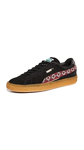 PUMA Mens Suede Crepe Pattern Lace Up Sneakers Shoes Casual - Black