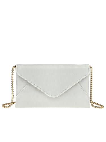 Women's Square Flap Leather Clutch Purses Everyday Mini Handbag Evening Crossbody Bag With Chain Strap