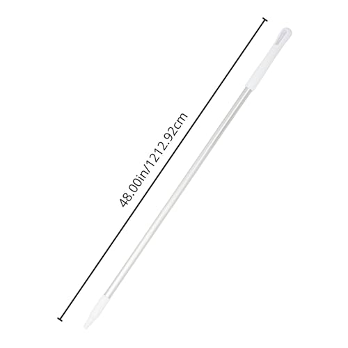 Image of SPARTA Adjustable Aluminum Broomstick, 48 inch Mop and Broom Handle Replacement with Color-Coded System for Environments with Harsh Cleaning Agents, Aluminum, 48 Inches, White, (Pack of 12)
