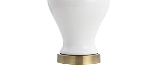 JONATHAN Y JYL6602C-SET2 Set of 2 Table Lamps Qin 22" Ceramic/Iron Classic Cottage LED Table Lamp Cottage,Designer,Glam,Traditional,Coastal for Bedroom, Living Room, Office, College Dorm, White - Image 5
