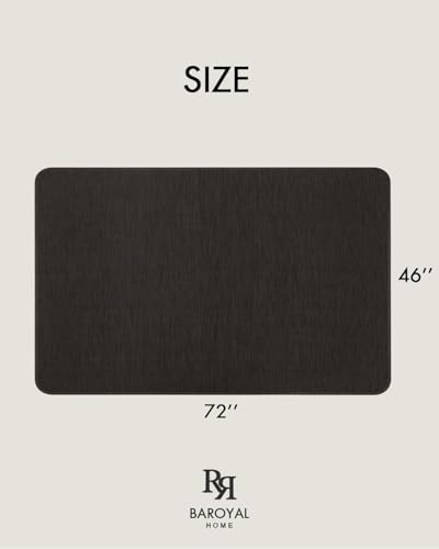 Image of BARoyal Office Chair Mat for Hardwood Floor Under Desk Computer Rolling Chair Mat for Wood /Tile Floor Non-Slip Heavy Duty Desk Rug PVC Plastic Hard Floor Protector 46 inchx 72 inch (Espresso)