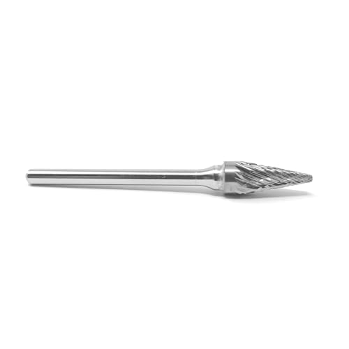 Fresa de carburo sólido doble corte 1/4" x 1/2" miniatura 1