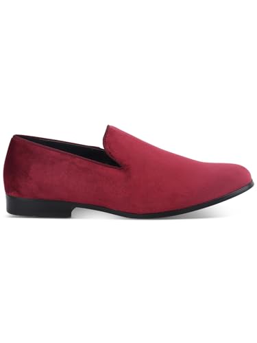 Alfani Mens Burgundy Padded Zion Round Toe Slip On Loafers Shoes 9.5 M, Red2