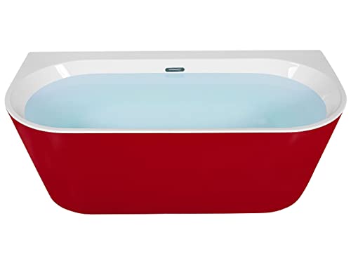 Bañera acrílico sanitario rojo ovalado...