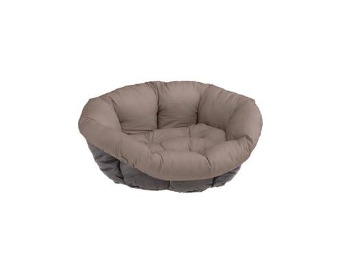 Ferplast Cuscino per Cuccia Cane SOFA' 8, in Cotone, Materassino Cuscino Imbottito per Lettino per Cani da Interno, Ricambio per Cesta in Plastica Cani, 85 x 62 x h 28,5 cm, Tortora