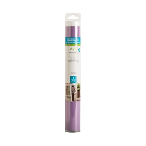 Image of Cricut Premium Permanent Vinyl, Light Purple - 4ft Roll (12'x48') - Compatible with Maker & Explore Machines, Long Lasting, UV & Water-Resistant, Indoor + Outdoor Projects