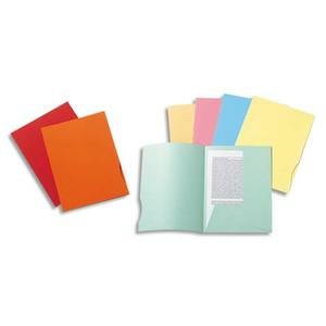 Exacompta - Art.-Nr. 332006E – Karton mit 5 Packungen mit je 50 Schnellhefter mit 2 Klappen SUPER 210 g/m² – Pastellfarben – PEFC™-zertifizierte Mappen – Maße: 24 x 32 cm für Dokumente DIN A4