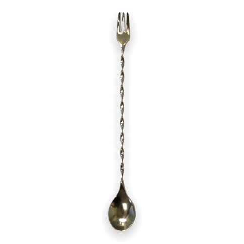 Ballerina Spoon W/Fork Cocktail Drinks Stainless Steel