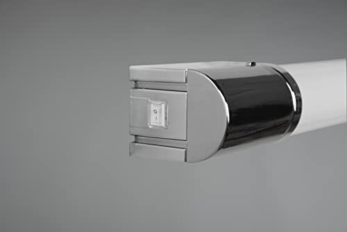 Trio Leuchten LED Bad Wandleuchte Piera 284074206, Kunststoff chromfarbig, inklusiv 8 Watt LED, Schalter, Steckdose, Chrom