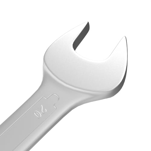 Image of Groz Combination Spanner 20 mm, Length 240 mm | DIN 3113 Standards | Chrome Vanadium, Matt Satin Chrome Combination Wrench Tool | CSP /DIN /20G