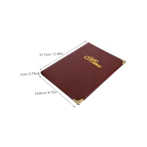 COLLBATH Elegant Pu Leather Menu Book Holder 7 Page Restaurant Menu Cover Case Reusable Covers