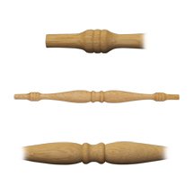 Oak Wood Spindle-Bag of 5