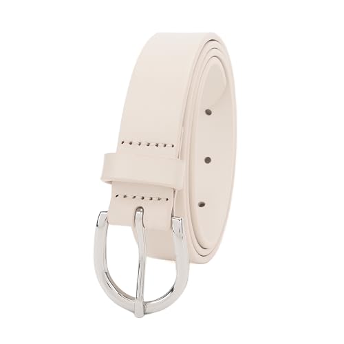 Women Belts for Jeans,1" Fashion Ladies Waist Belt with Silver Buckle,100% Italian Real Cow Leather2