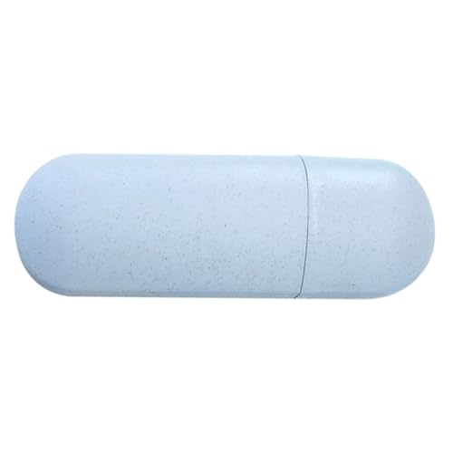 DEARMAMY Estuche Portátil y Pasta de Soporte de Viaje Azul Camping y Uso Diario Incluye Taza de Enjuague Bucal