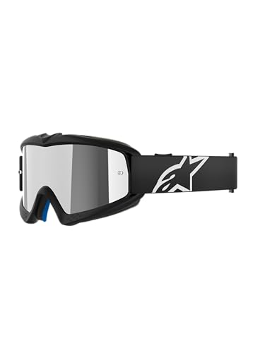 Alpinestars Vision Youth MX ATV MTB Off Road Goggle (Black - Mirror Silver Lens)