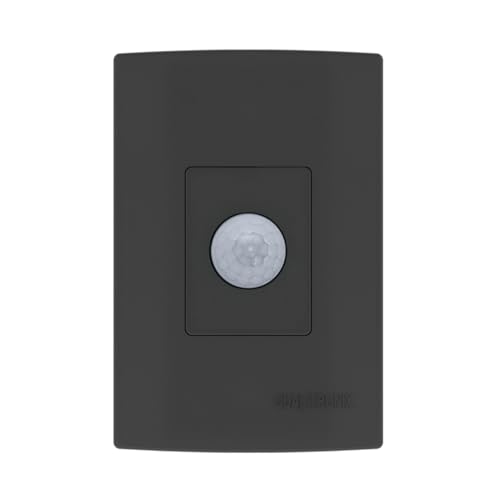 Sensor de Presença Embutir Qualitronix QI2MP Preto 180° Caixa 4x2 com Ajuste de Tempo e Sensibilidade - 110V a 220V