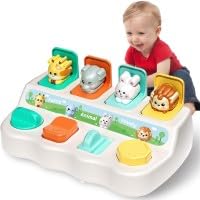 Husalsea Pop Up Toy for 1 Year Old - Baby Toys for Boys & Girls, Educational Musical Baby Toy for 12-18 Months, Cognitive Development & Finger Dexterity Learning, Safe & Fun Early Learning Toy