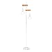 Produktbild EGLO Stehlampe Townshend, 2 flammige Vintage Stehleuchte im Industrial Design, Retro Standleuchte aus Stahl und Holz, Farbe: Weiß, braun, Fassung: E27, inkl. Schalter
