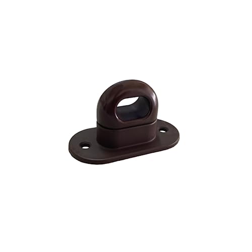 TENDAGGIMANIA ® Stopper für Federöse oval, PVC, 42 x 22 mm, verzinktes Eisen für Plane, Pavillon, seitliche Abdeckung (braun)